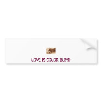 hands, LOVE IS COLOR BLIND bumper stickers