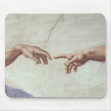 Hands of God and Adam Mouse Pad