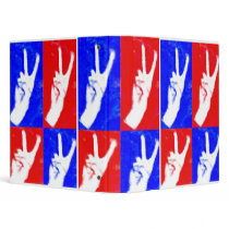 Hands of Peace-Red, White and Blue binders