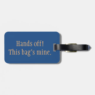 hands off luggage tag