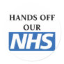 Hands off our NHS Round Sticker