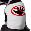 Hands off t-shirt for dogs pet clothing by DogsThatNeedTherapy Hands off t-shirt for dogs pet clothing