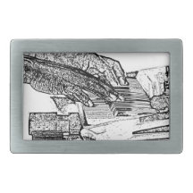 Hands playing piano bw sketch music design rectangular belt buckles