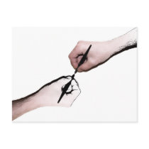 Hands postcard by Junglegeorge Hands postcard
