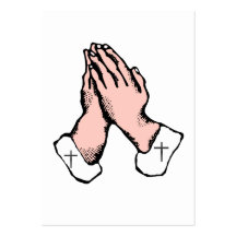 Hands Praying Cross Trading Card Business Card