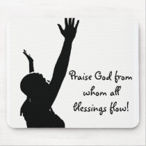 hands raised mousepad