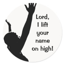 hands raised stickers