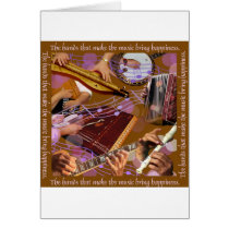 Hands That Make the Music ..Make Happiness (Brown) Cards