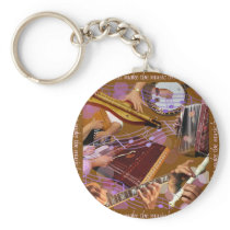 Hands That Make the Music ..Make Happiness (Brown) Keychains