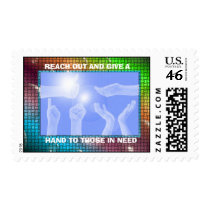hands_together_446, REACH OUT AND GIVE A , HAND... postage