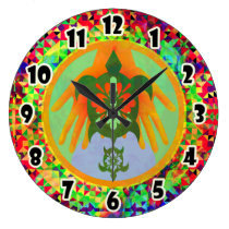 Hands Turtle Round Wall Clock