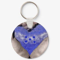 Hands with Water Flag keychains