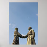 Handshake Statue at Memento Park in Budapest, Hung Print