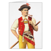 Handsome Appenzell Farmer in Traditional Costume Card