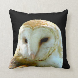 Handsome Barn Owl Close Up Throw Pillow
