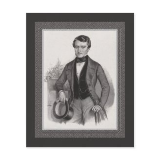 Handsome Biedermeier Gentleman Elegant Vintage Personalized Flyer