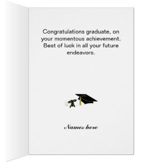 Handsome Black, White, & Red Guy's Graduation Card