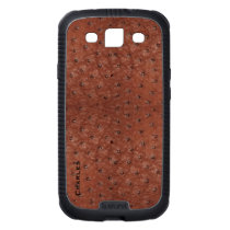 Handsome Brown Faux Ostrich Skin Leather skinit case