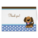 Handsome Brown Puppy Dog Folded Thank you note Cards