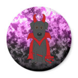 Handsome Devil Halloween Black Lab Magnets