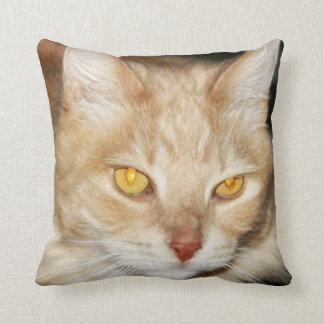 cat face throw pillow