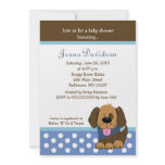 Handsome Puppy Dog Baby Boy Shower 5x7 Personalized Invite