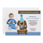 Handsome Puppy *PHOTO* Birthday 5x7 Invite
