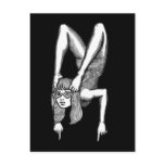 Handstand 2 post card