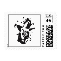 Handstand Clown Postage Stamp