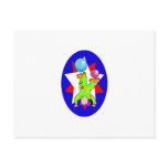 Handstand juggling kiddie clown postcards