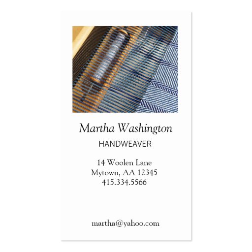 Handweaver Business Card Template (front side)