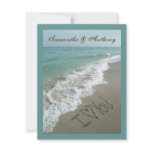 Handwriting Beach Destination Wedding Invitation