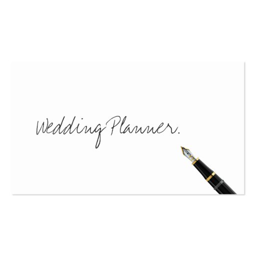Handwritten Wedding Planner Business Card (front side)