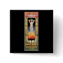 Handy Bandy & Nadia Nadyr Vintage Magic Act Pinback Button