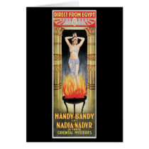 Handy Bandy & Nadia Nadyr Vintage Magic Act Greeting Cards