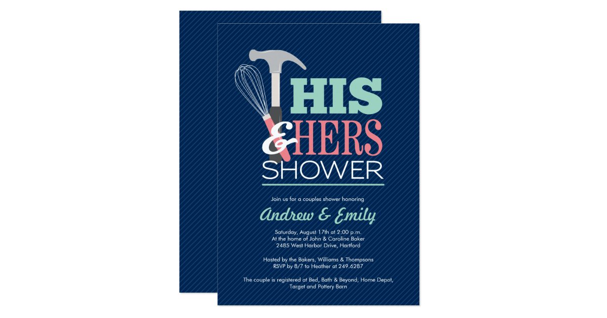 Handy Couple Shower Invitation Zazzle
