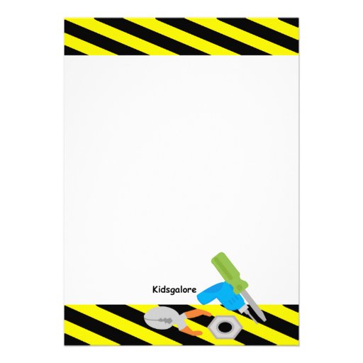 Handy Fix It Boys Birthday Invitation