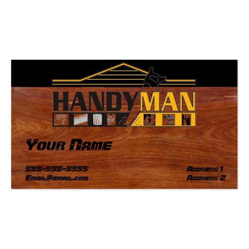 Handy Man Business card (front side)