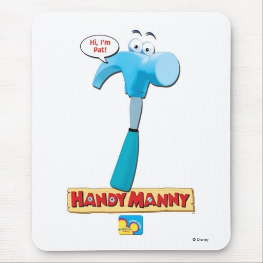 Handy Manny's Pat the Hammer, "Hi, I'm Pat!" Mouse Pad Zazzle