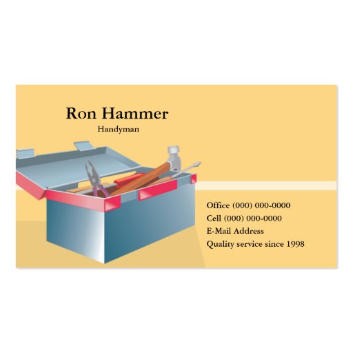 Handyman 2 business card template (front side)