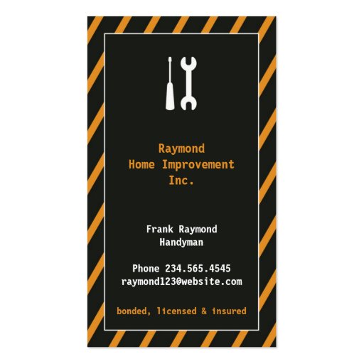 Handyman Business Card (front side)