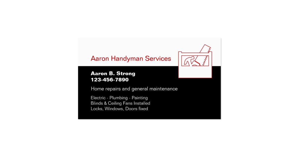 handyman business card template zazzle handyman business cards