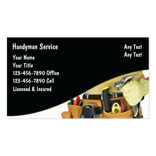 Handyman Business Cards (front side)