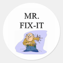 HANDYMAN ROUND STICKER