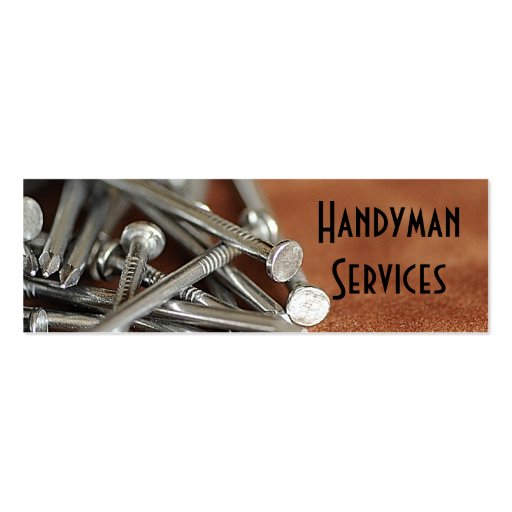 Handyman services business card template (front side)