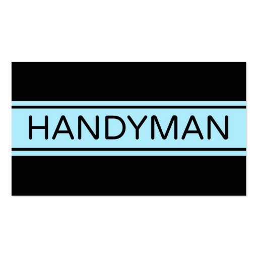 Handyman Stripe Business Card (front side)