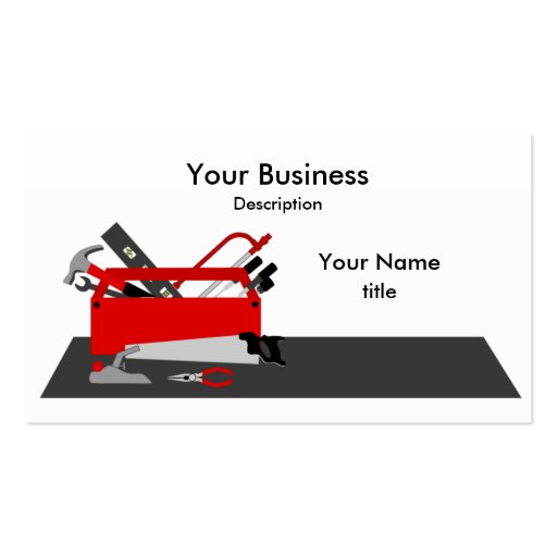 Handyman Tool Box Business Card (front side)
