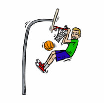Hang from the rim slam dunk photo cut outs