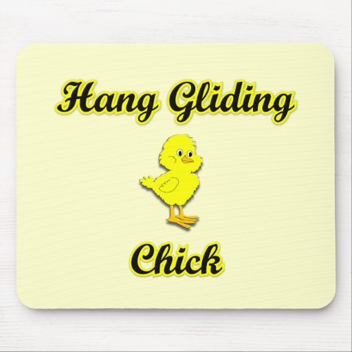 Hang Gliding Chick Mouse Pads