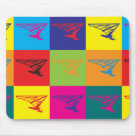 standard_mousepad - Hang Gliding Pop Art. If Hang Gliding is your hobby, occupation, or obsession, show it with great Hang Gliding t-shirts, mugs, stickers, and more.  They're also great gifts for other Hang Gliding fans!